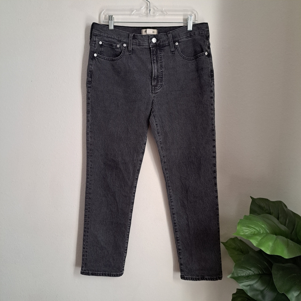 Madewell Jeans Womens Sz 30 Black Gray The Mid-Rise Perfect Vintage Jean